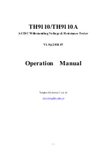 Preview for 1 page of Tonghui Electronics TH9110 Operation Manual