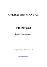Tonghui TH1953 Operation Manual preview
