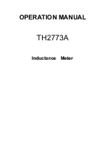 Tonghui TH2773A Operation Manual preview