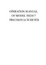 Tonghui TH2817 Operation Manual preview