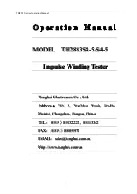 Tonghui TH2883S4-5 Operation Manual preview