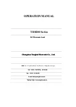 Tonghui TH8200 Series Operation Manual preview