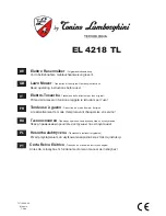 Tonino Lamborghini EL 4218 TL Original Operating Instructions preview