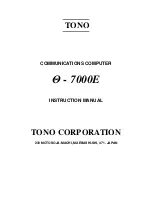 TONO THETA-7000E Instruction Manual preview