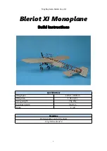 Preview for 1 page of Tony Ray's AeroModel Bleriot XI Monoplane Build Instructions