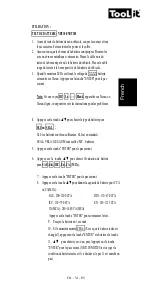 Preview for 9 page of Tool it NBT 200 Test Procedures / Operating Instructions