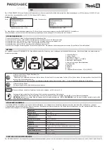 Preview for 8 page of Tool it PANORAMIC 3XL Manual