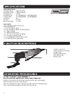 Preview for 4 page of Tool Shop 207-4825 Operator'S Manual