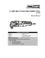 Tool Shop 241-8501 Owner'S Manual preview