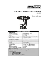 Предварительный просмотр 1 страницы Tool Shop 241-9019 Owner'S Manual