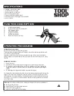 Предварительный просмотр 4 страницы Tool Shop 241-9885 Operator'S Manual