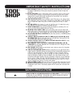 Preview for 3 page of Tool Shop 241-9895 Operator'S Manual