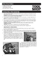 Preview for 4 page of Tool Shop 241-9895 Operator'S Manual