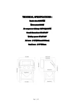 Preview for 2 page of TOOL WAREHOUSE WT-SBC990 Operating And Maintenance Instructions Manual