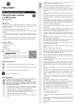 Preview for 3 page of TOOLCRAFT 1372166 Operating Instructions Manual