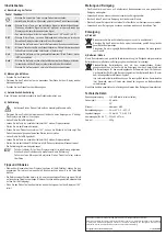 Preview for 2 page of TOOLCRAFT 1377557 Operating Instructions Manual