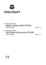 TOOLCRAFT 2108748 Operating Instructions Manual preview