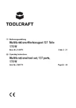 Предварительный просмотр 1 страницы TOOLCRAFT 2149779 Operating Instructions Manual