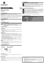 Preview for 4 page of TOOLCRAFT 82 09 18 Operating Instructions