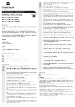 Preview for 3 page of TOOLCRAFT ST50-A Operating Instructions Manual