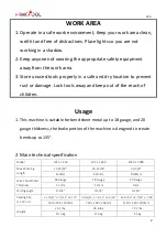 Предварительный просмотр 3 страницы Toolots W1.2×450 Operation Manual