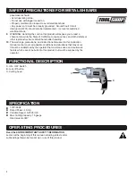 Предварительный просмотр 4 страницы Toolshop 241-9894 Operator'S Manual