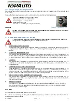 Preview for 67 page of Top Auto RR2200 Dual Manual For Use And Maintenance