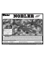 Top Flite NOBLER ARF Instruction Book предпросмотр