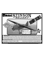 Top Flite Stinson Reliant User Manual preview