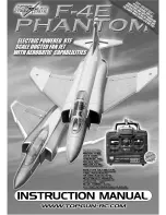 Top Gun Park Flite F-4E Phantom Instruction Manual preview