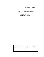 Top Gun CUT 65 CNC Operator'S Manual preview