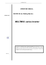 Preview for 1 page of Top Gun MULTIMIG 160 Operator'S Manual