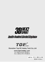 Preview for 13 page of Top R/C Hobby 3D Sport MX2 Operation Manual