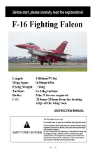 Top RC Model F-16 Fighting Falcon Instruction Manual предпросмотр