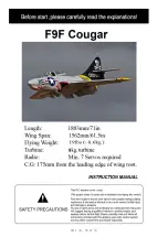 Top RC Model F9F Cougar Instruction Manual предпросмотр