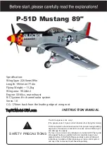 Top RC Model P-51D Mustang 89 inch Instruction Manual предпросмотр