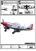 Предварительный просмотр 17 страницы Top RC Model P-51D Mustang 89 inch Instruction Manual