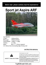 Preview for 1 page of Top RC Model Sport Jet Aspire ARF Instruction Manual