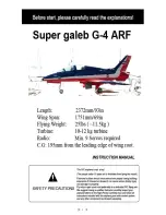 Top RC Model Super galeb G-4 ARF Instruction Manual предпросмотр