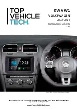 Предварительный просмотр 1 страницы TOP VEHICLE TECH KWVW1 Installation Manual