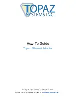 Предварительный просмотр 1 страницы Topaz Systems A-ETH1-1 How-To Manual