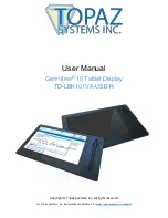 Topaz Systems GemView TD-LBK101VA-USB-R User Manual preview