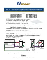 Topaz F-L14/32/8ZZ/D/HP-75 Installation Instructions preview