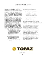 Preview for 24 page of Topaz PWC1011 Installation And Service Manual