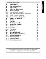 Preview for 3 page of Topcom BPM WRIST 2501 User Manual