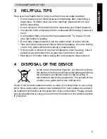 Preview for 5 page of Topcom BPM WRIST 2501 User Manual