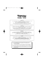 Предварительный просмотр 3 страницы Topcom BUTLER 1250 User Manual