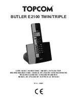 Preview for 1 page of Topcom BUTLER E2100 User Manual