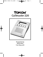 Topcom CALLMASTER 220 Operating Manual предпросмотр