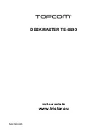 Предварительный просмотр 38 страницы Topcom DESKMASTER TE-6600 User Manual